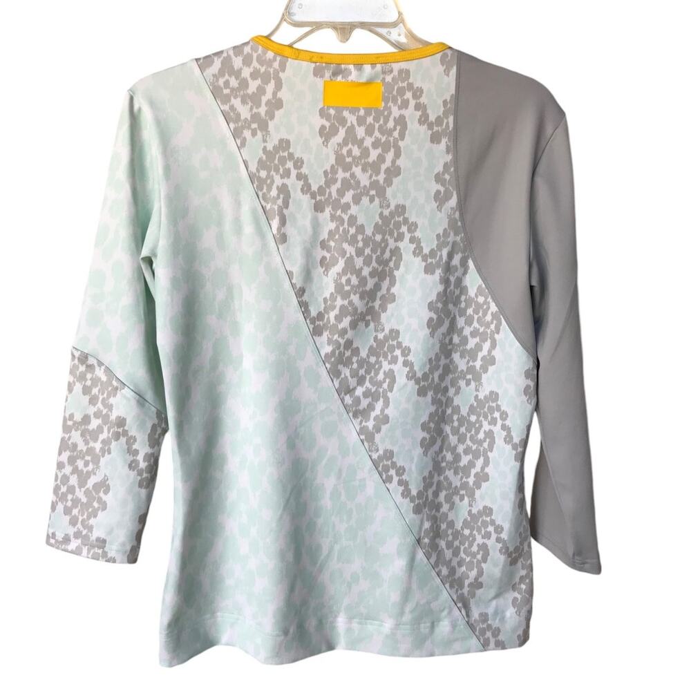 Adidas x Stella McCartney 3/4 Sleeve Athletic Shirt with Abstract Print sz M(?) - Picture 2 of 6